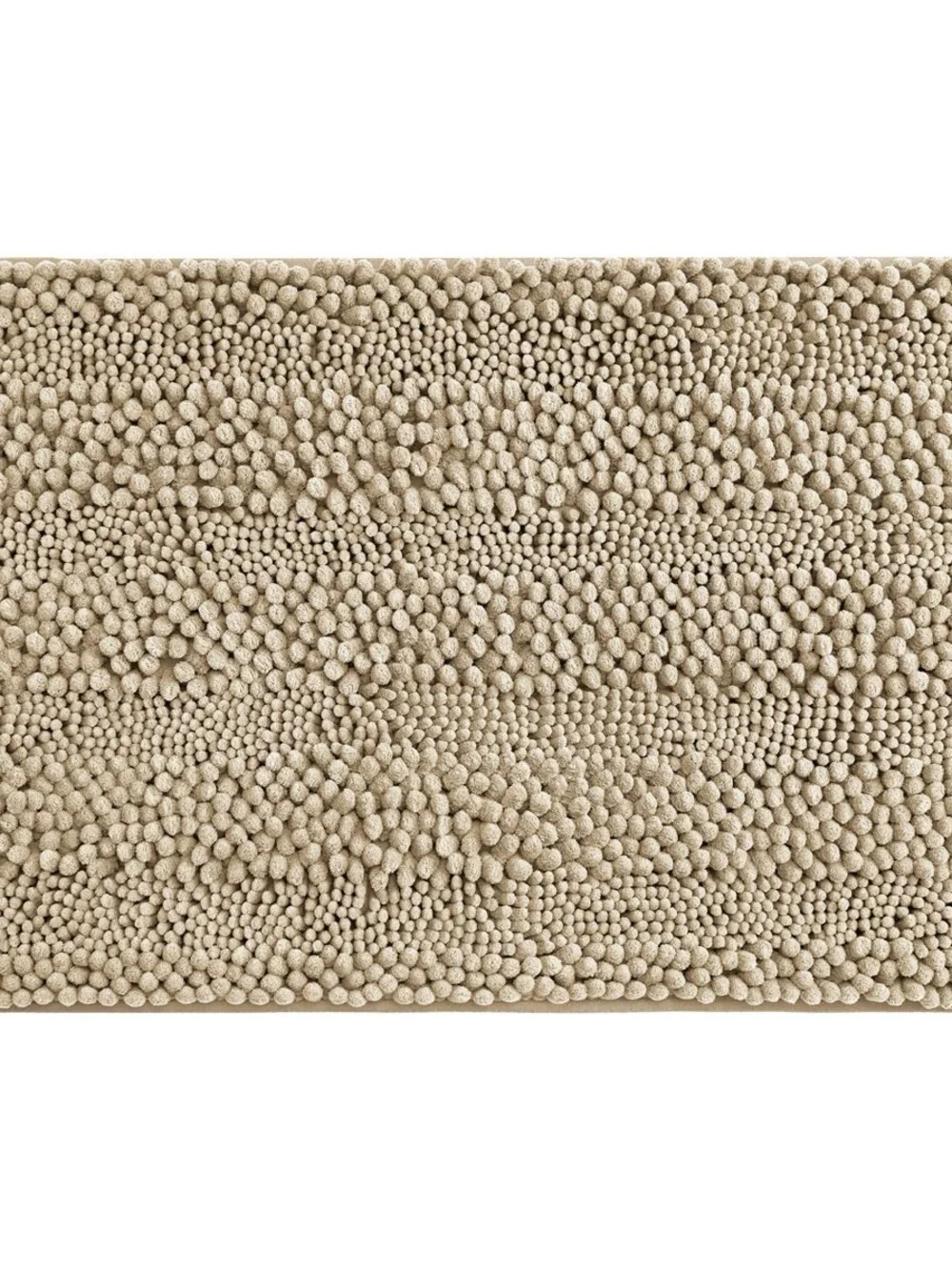 Laura Ashley Astor Chenille Bath Mat Linen 20” x 34” Non-Slip TPR Backing NWT